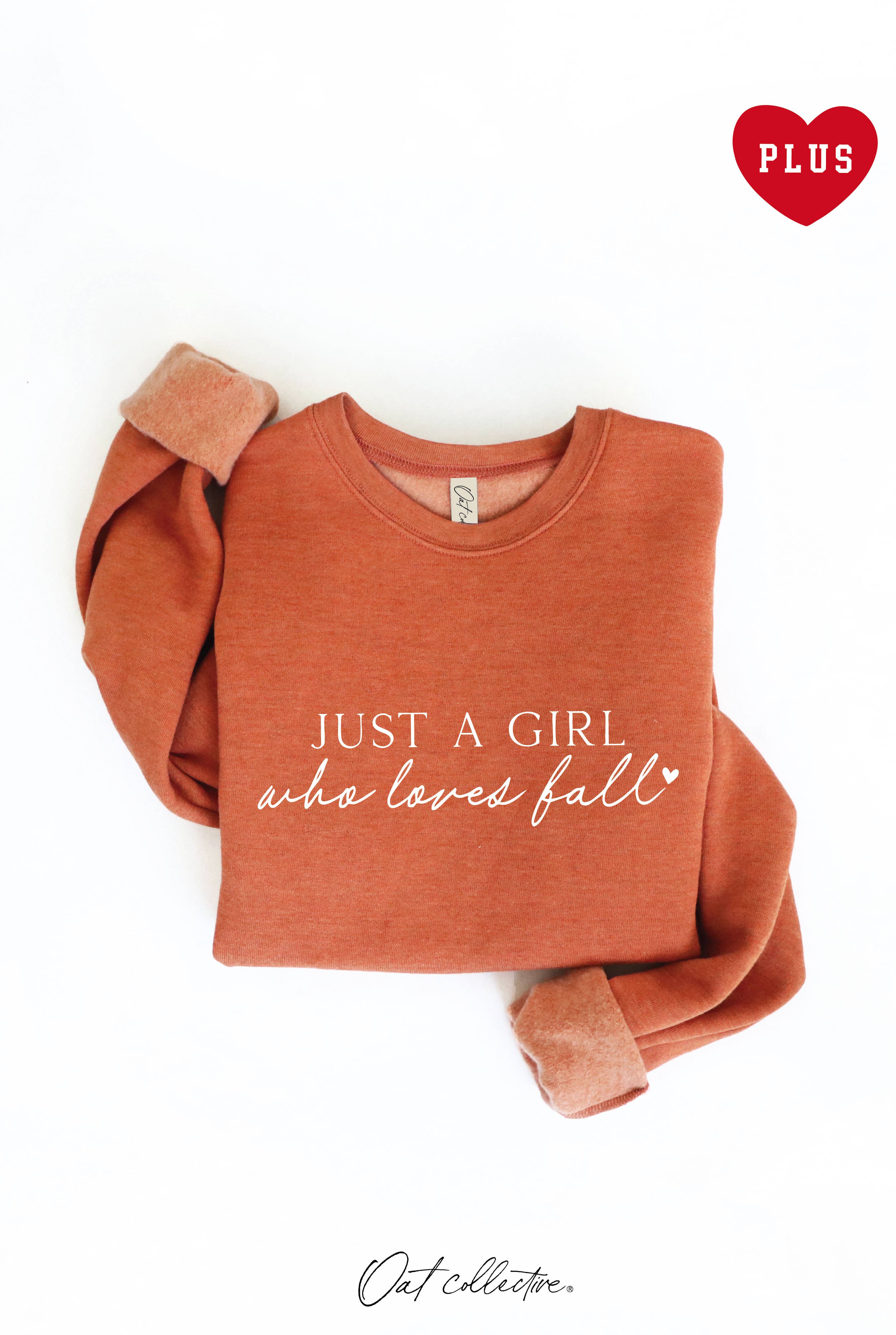 Just a Girl Who Loves Fall Plus Size Graphic Sweatshirt – Cozy Crewneck Pullover